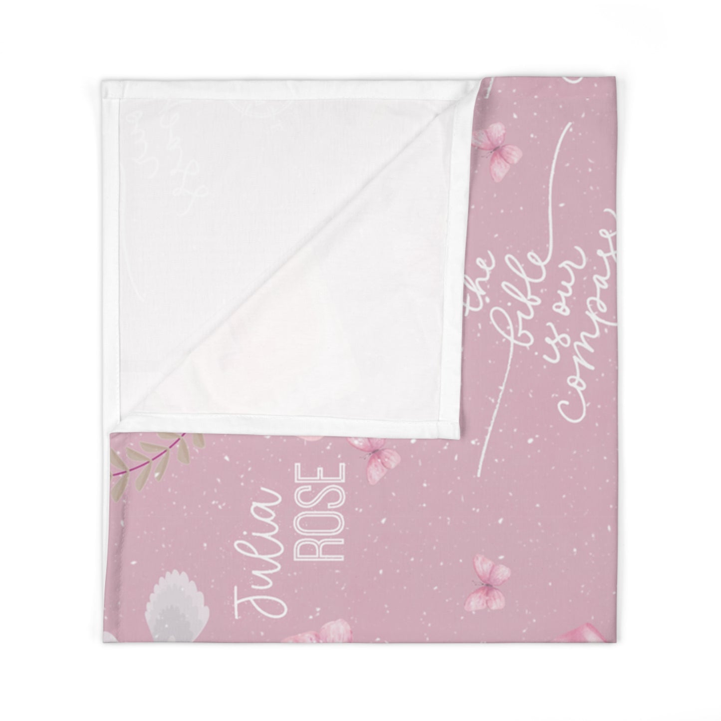 Personalized Bible is Our Compass Baby Swaddle Blanket