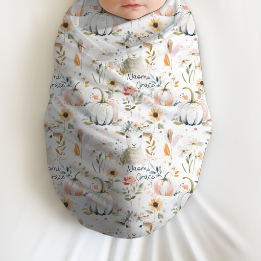Personalized He Left the 99 To Find Me Baby Swaddle Blanket