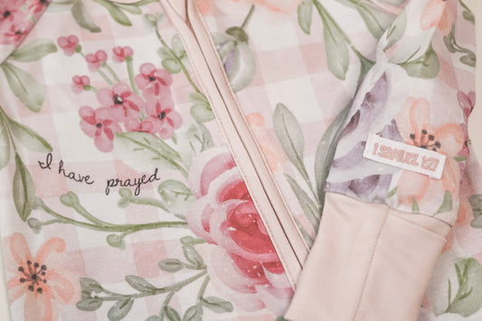 For This Child I Have Prayed Bamboo Footed Onesie Pajama