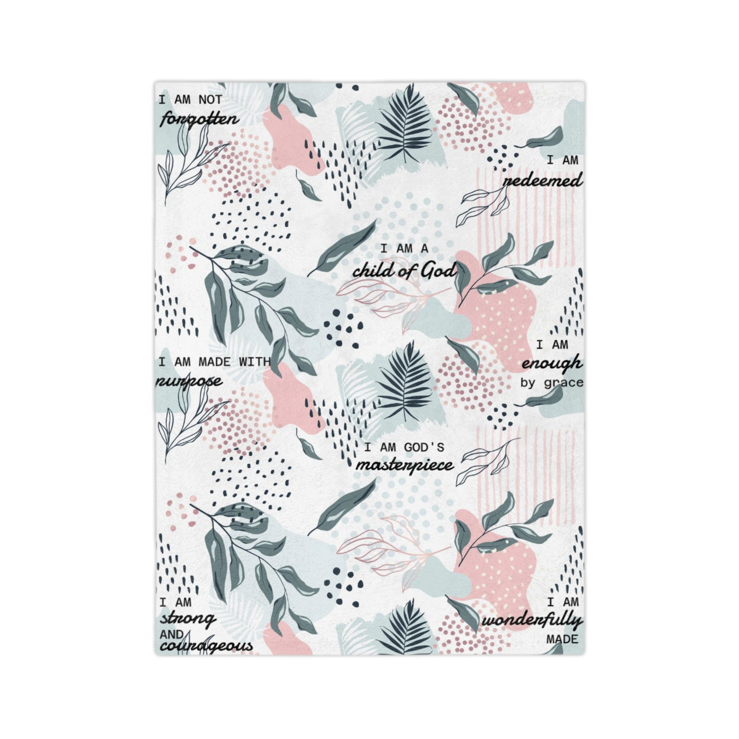 I Am Bible Verse Plush Blanket