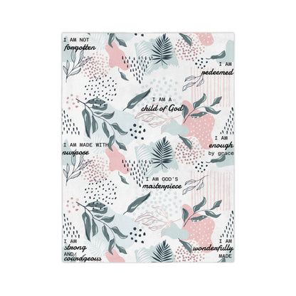 I Am Bible Verse Plush Blanket