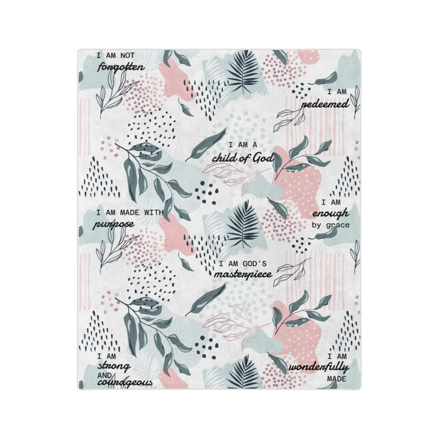 I Am Bible Verse Plush Blanket