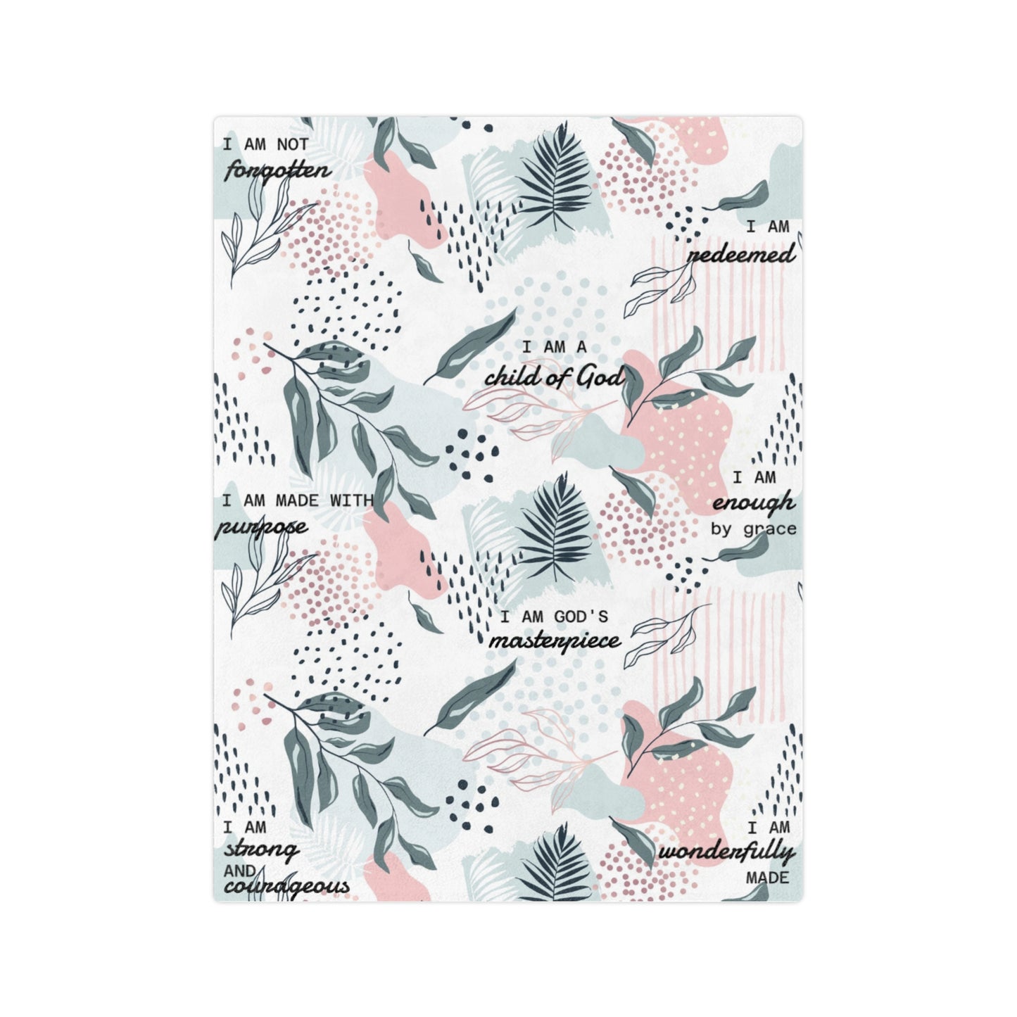 I Am Bible Verse Plush Blanket