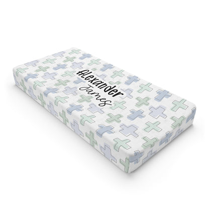 Personalized Rooted in Faith Changing Pad Cover