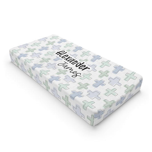 Personalized Rooted in Faith Changing Pad Cover