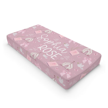 Personalized Bible is Our Compass Baby Changing Pad Cover