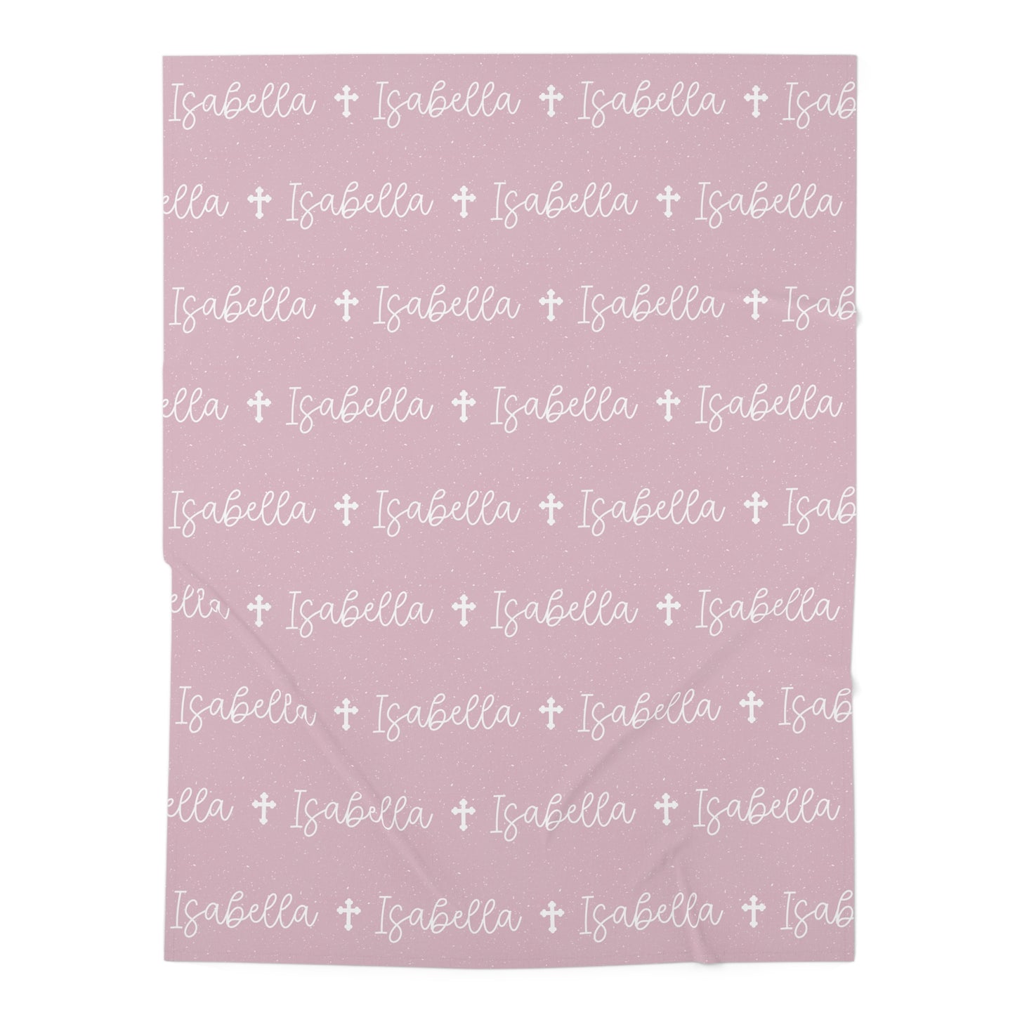 Personalized Pink Baby Name Swaddle Blanket