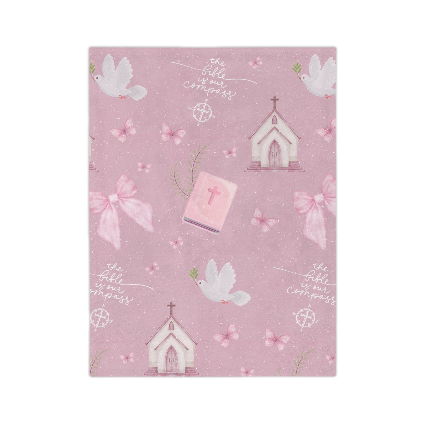 Bible is Our Compass Minky Blanket