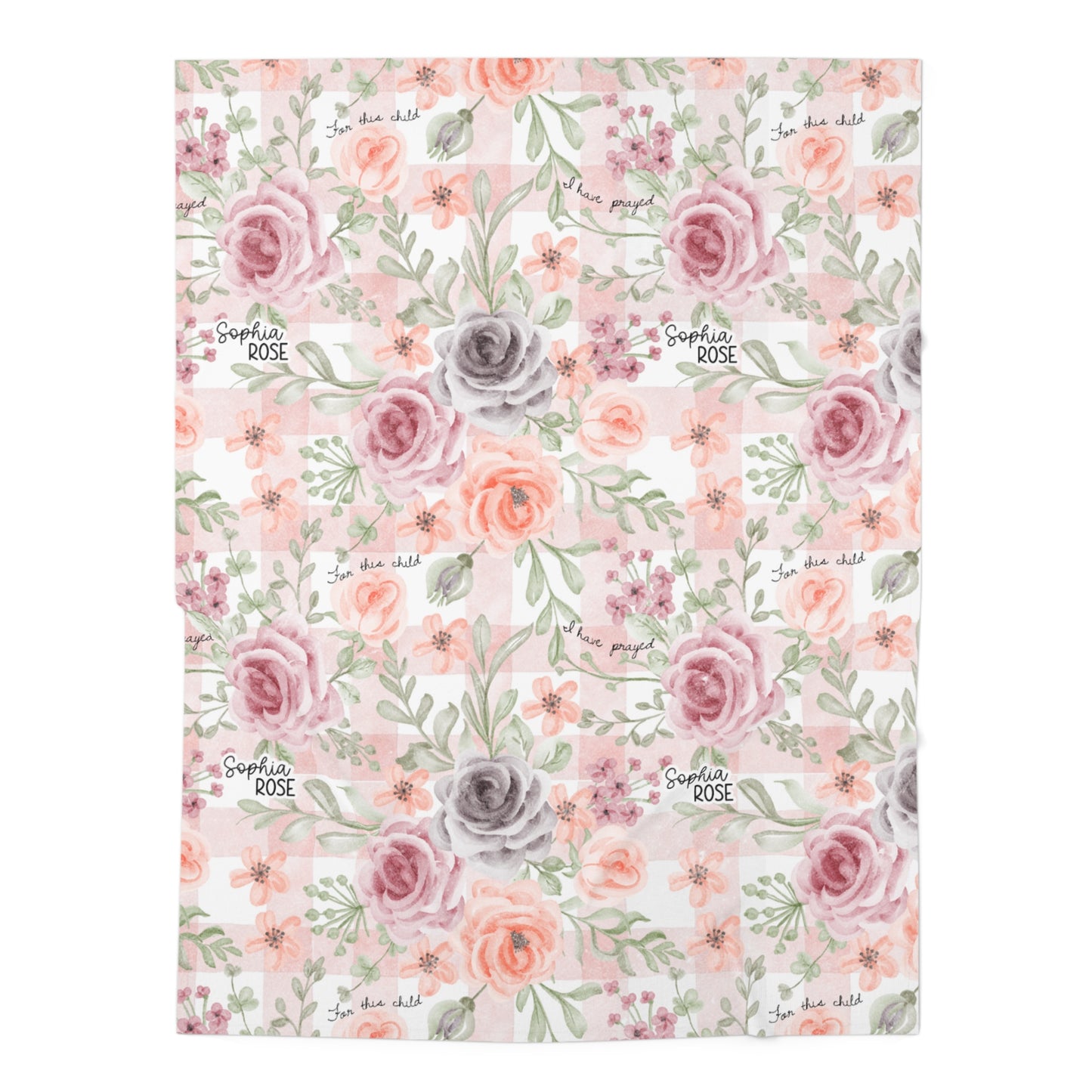 Personalized For This Child I Have Prayed Baby Swaddle Blanket