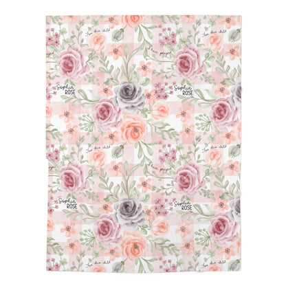 Personalized For This Child I Have Prayed Baby Swaddle Blanket