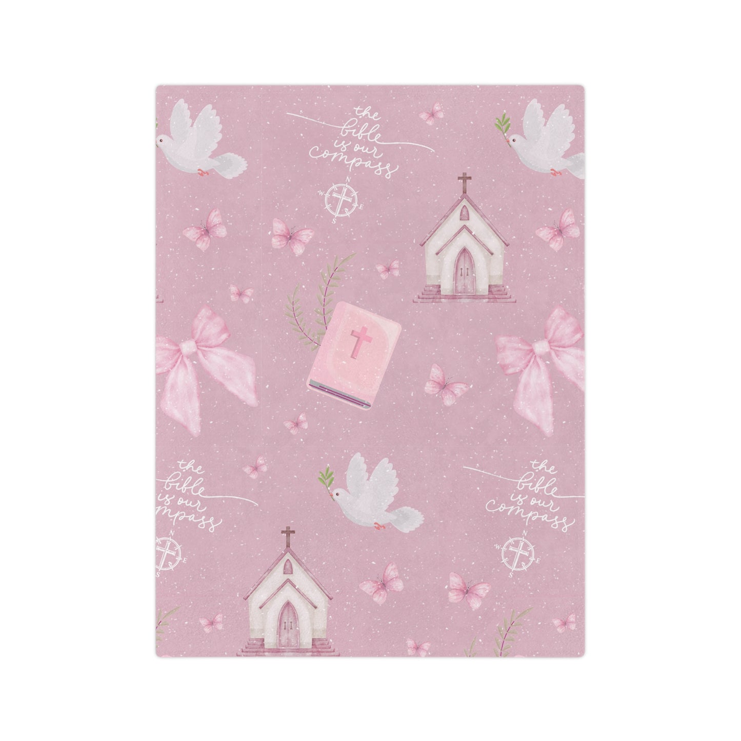 Bible is Our Compass Minky Blanket