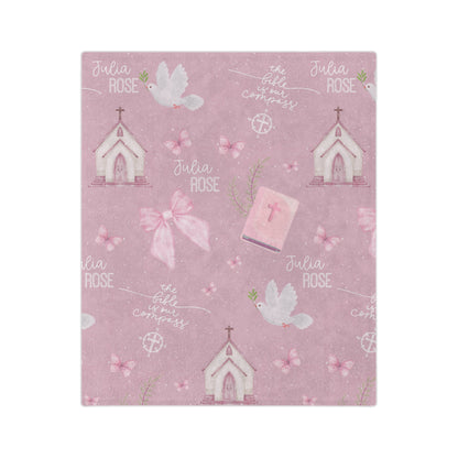 Personalized Bible is Our Compass Minky Blanket