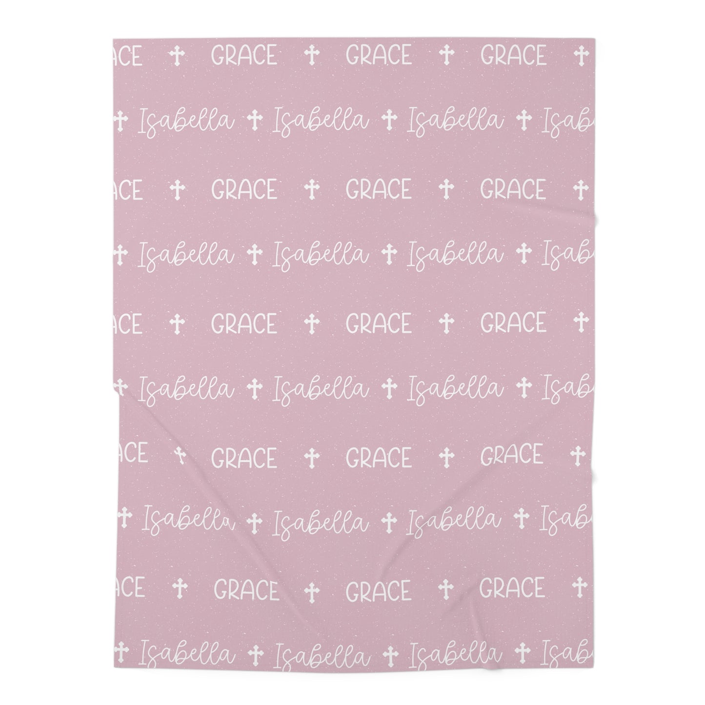 Personalized Pink Baby Name Swaddle Blanket