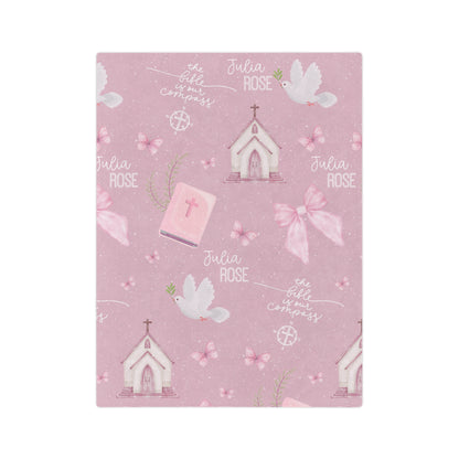 Personalized Bible is Our Compass Minky Blanket