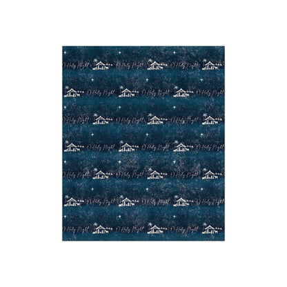 O Holy Night Crushed Velvet Blanket