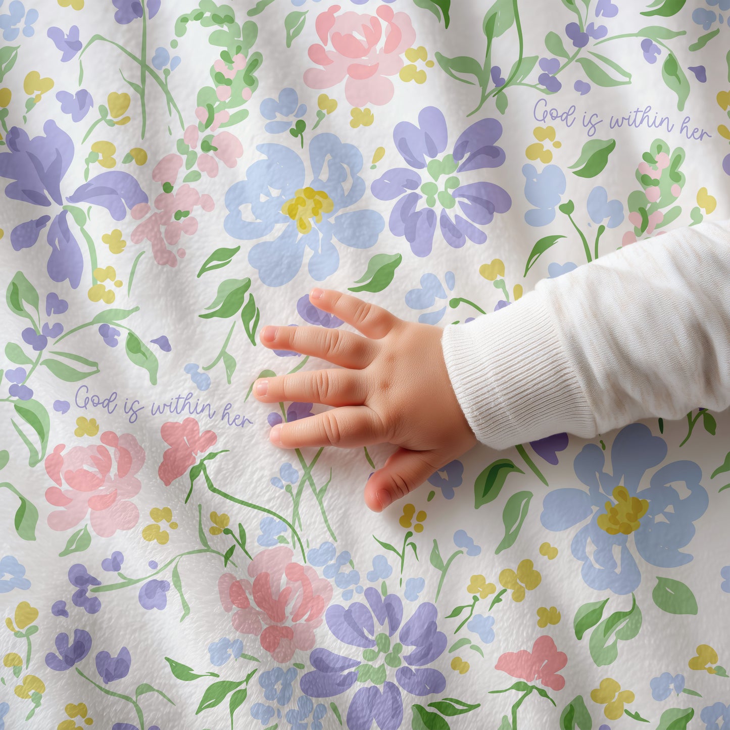 God is Within Her Minky Blanket