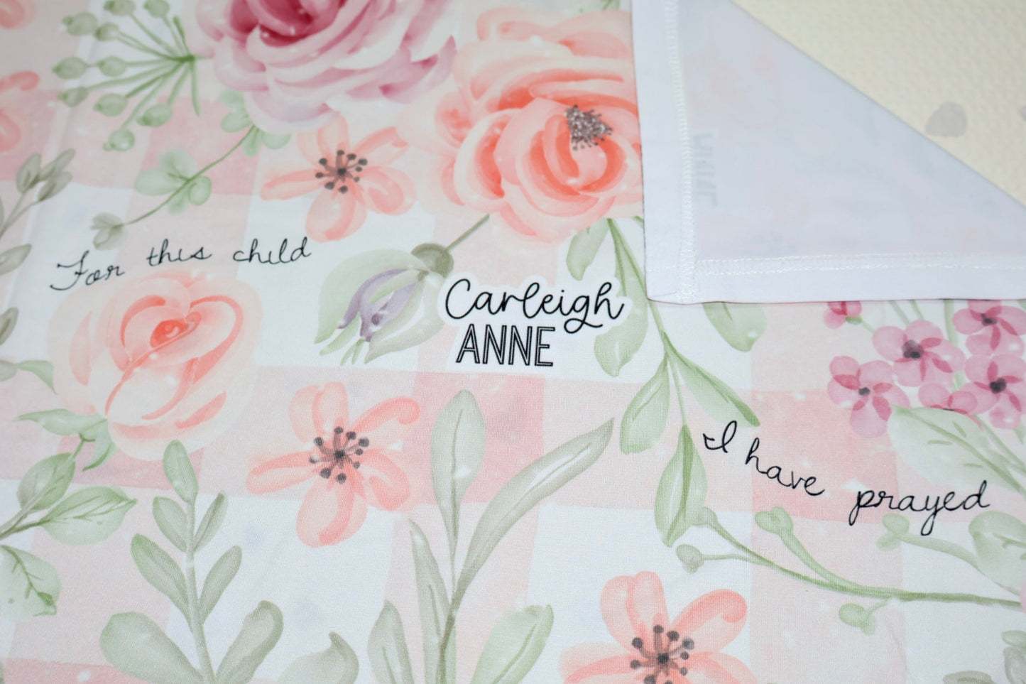 Personalized For This Child I Have Prayed Baby Swaddle Blanket