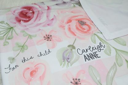Personalized For This Child I Have Prayed Baby Swaddle Blanket