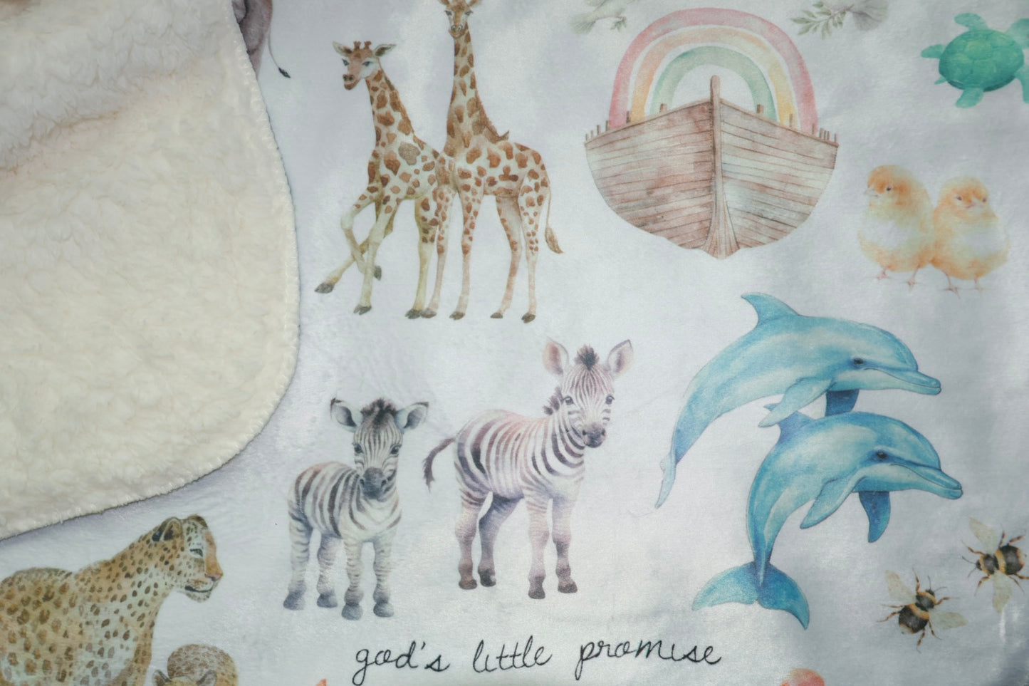 God's Little Promise Sherpa Blanket