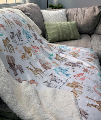 God's Little Promise Sherpa Blanket