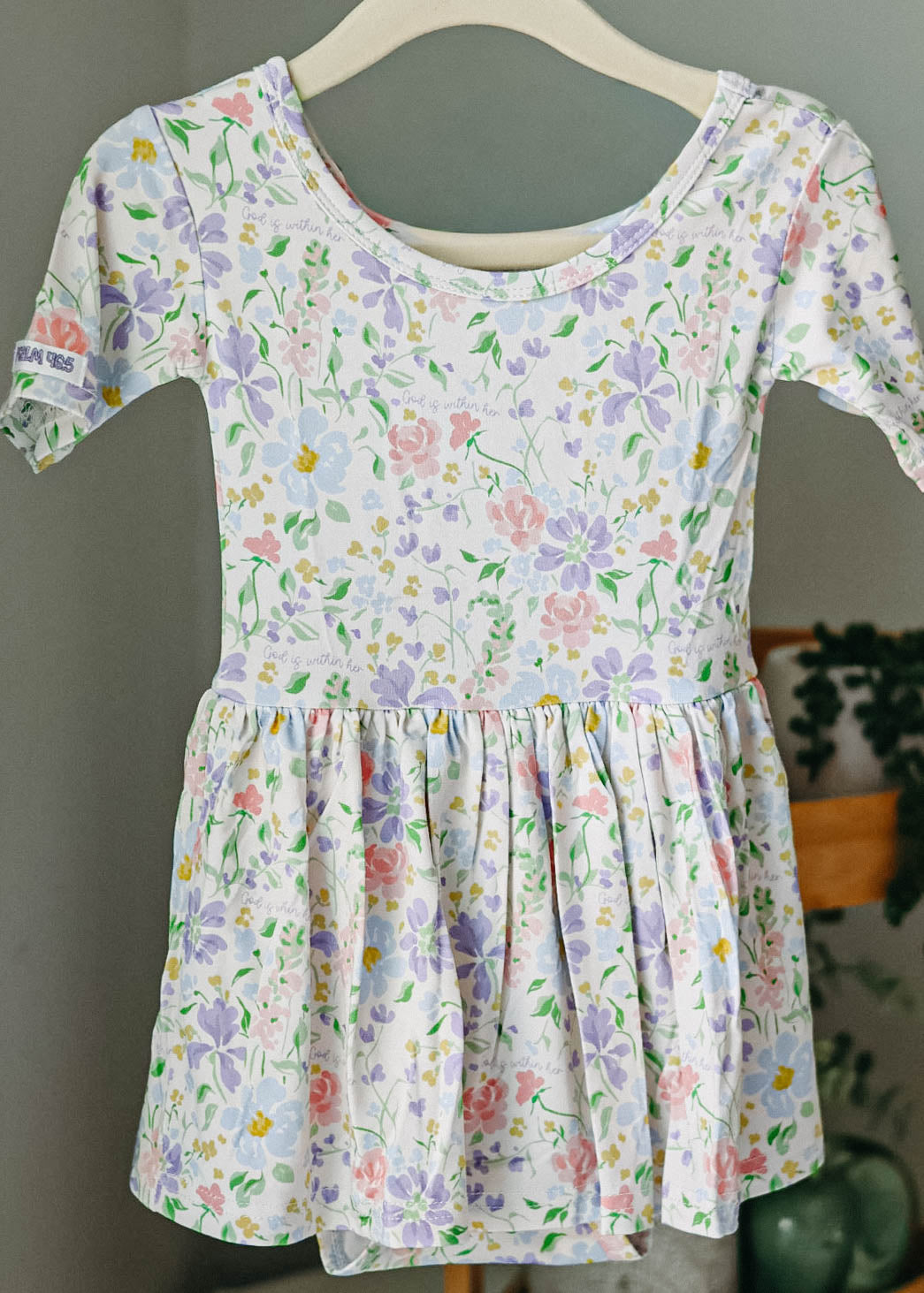 God is Within Her Bamboo Baby Romper Twirl Dress