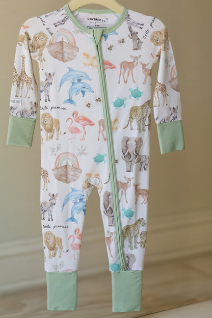God's Little Promise Bamboo Footed Onesie Pajama