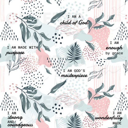 I Am Bible Verse Plush Blanket