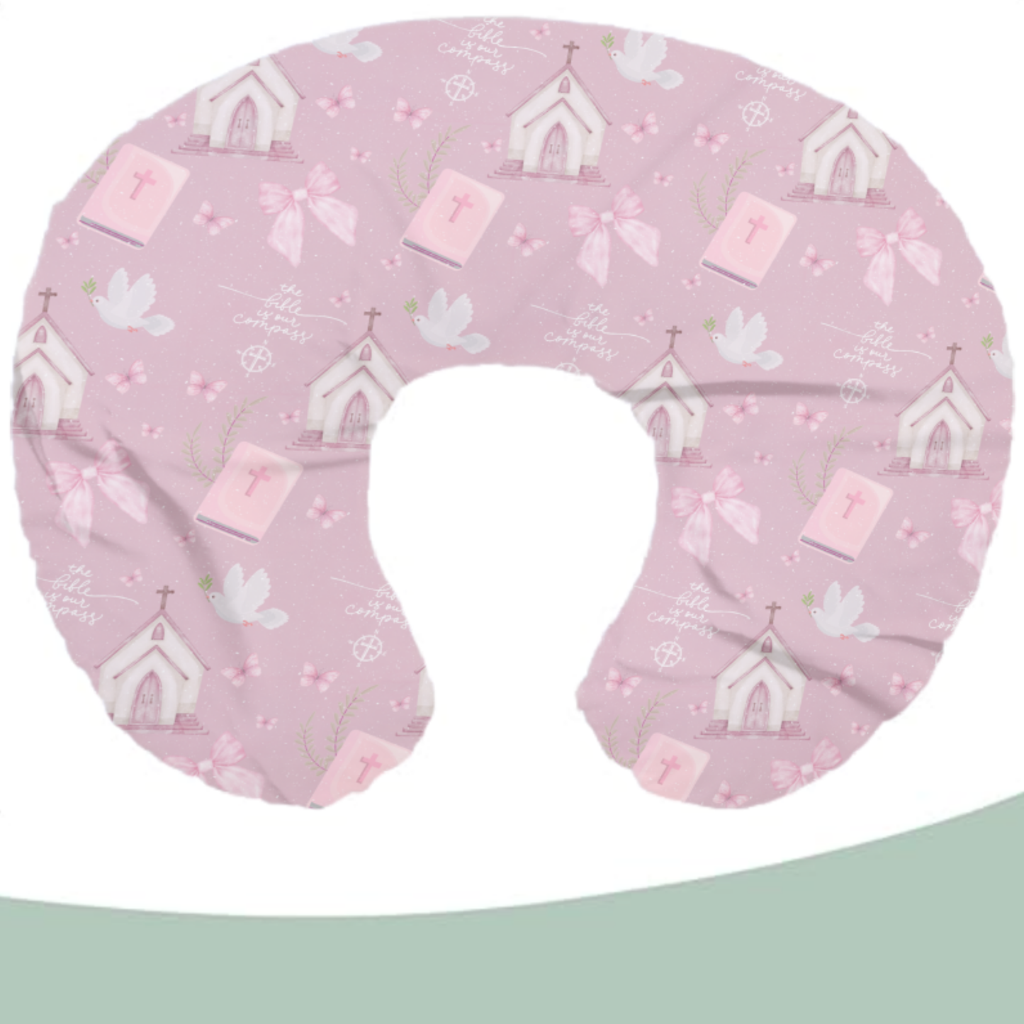 Bible is Our Compass Nursing Pillow Cover