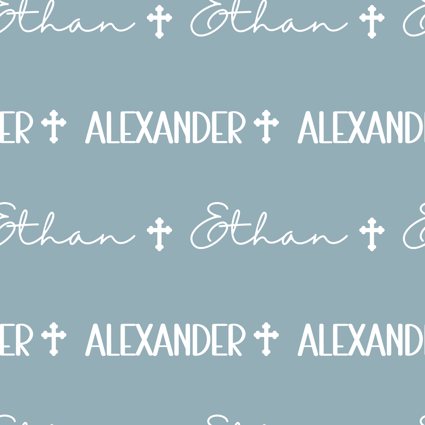 Personalized Blue Baby Name Swaddle Blanket