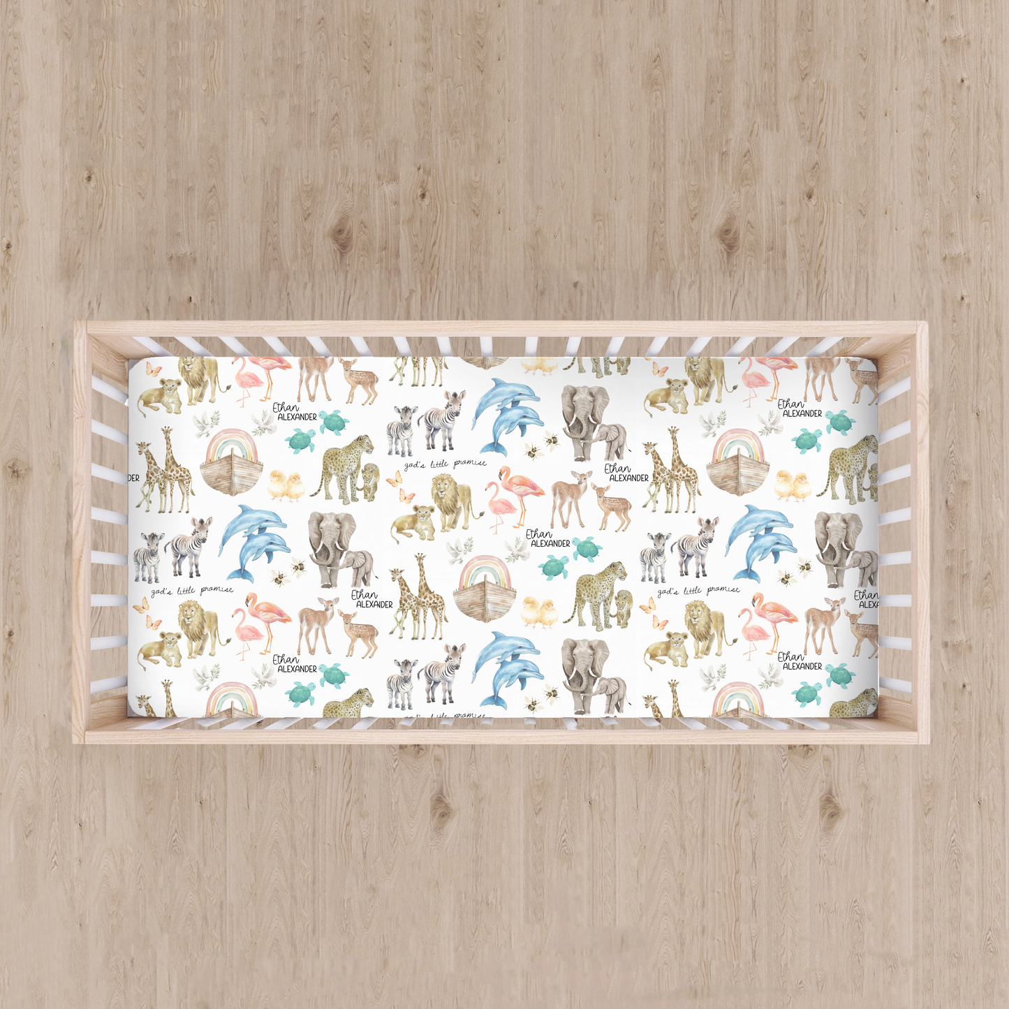 Personalized God's Little Promise Crib Sheet