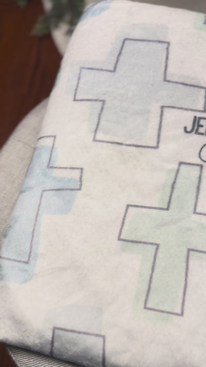 Personalized Rooted in Faith Minky Blanket