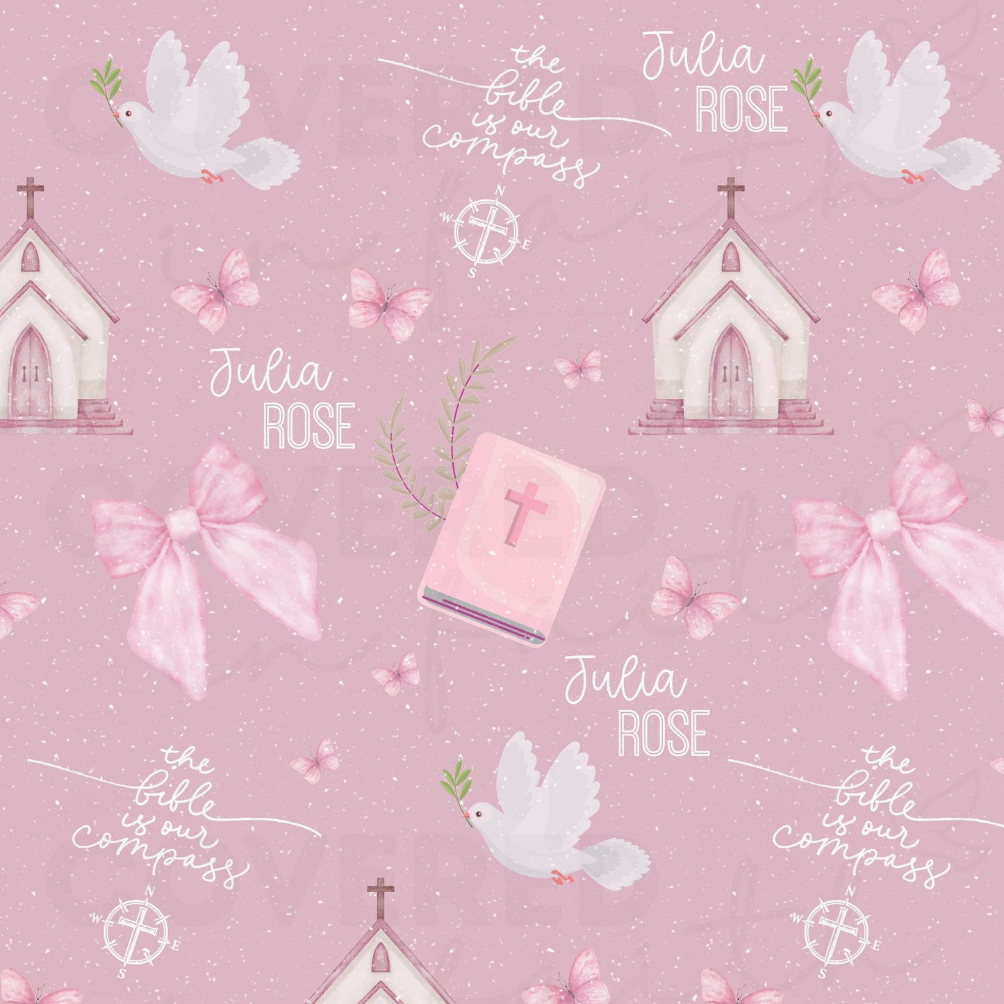 Personalized Bible is Our Compass Crib Sheet